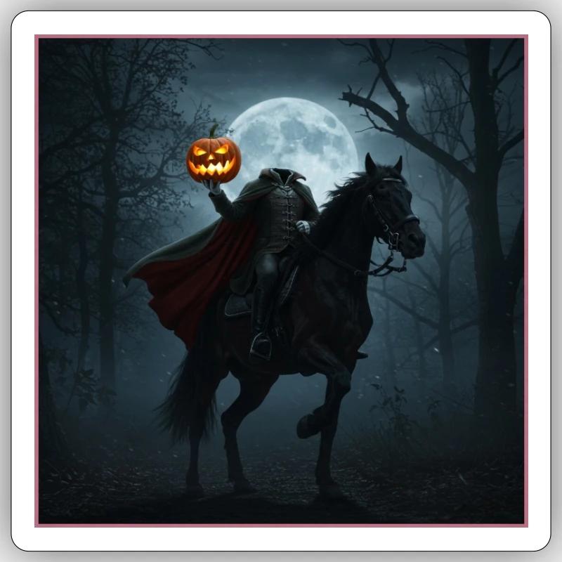 Cavalier sans tête Sticker taille S (10 x 10 cm)