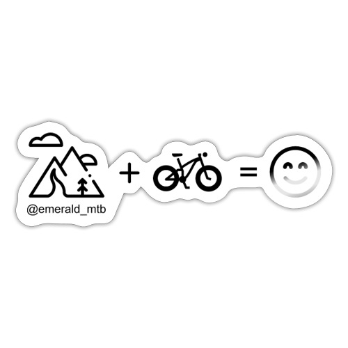 Mountains + Bike = Happiness - Sticker