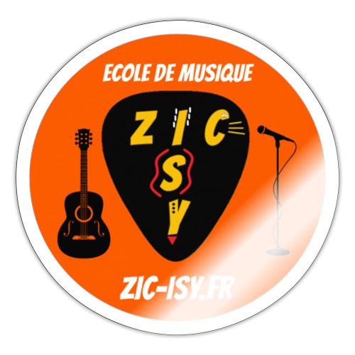 Zic izy ecole de musique orange - Autocollant
