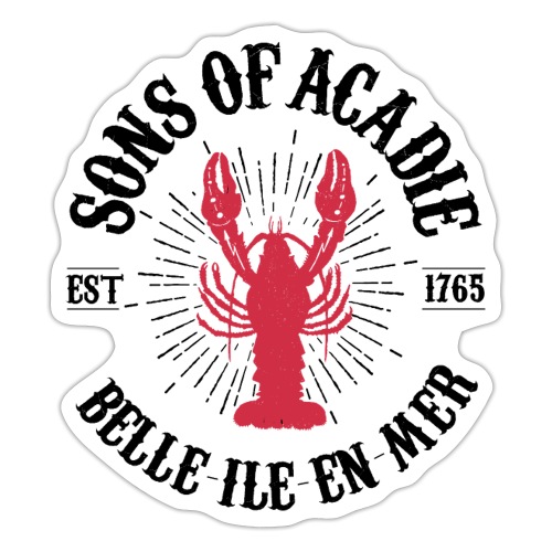 Sons of Acadie Homard Rouge et Noir - Autocollant