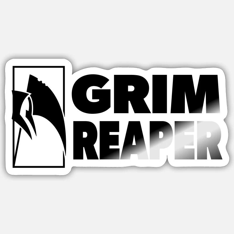 Mäher - Sticker Größe S (10 x 10 cm) - Weiß glänzend