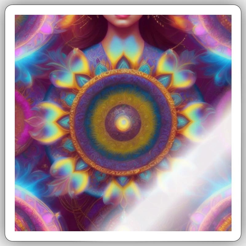 LSD - Sticker taille S (10 x 10 cm) - blanc brillant