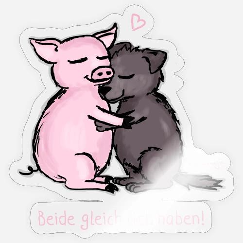 Beide - Sticker Größe S (10 x 10 cm)