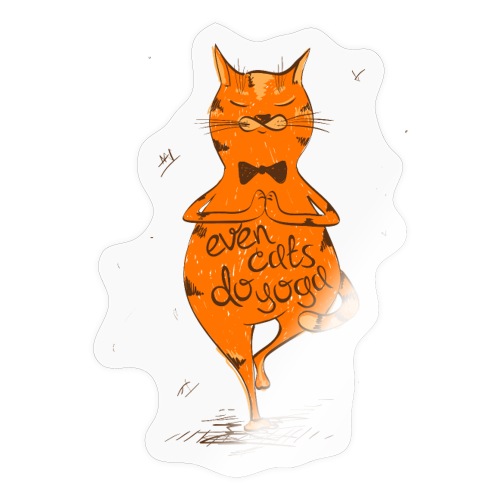 yoga cat - Sticker