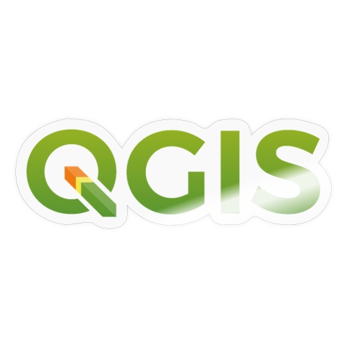 QGIS text logo - Sticker