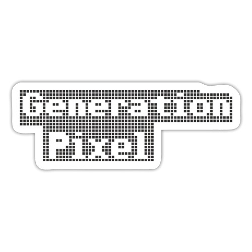 Generation Pixel black - Sticker