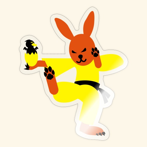Eastern Bunny Osterhase Martial Arts T Shirt - Sticker