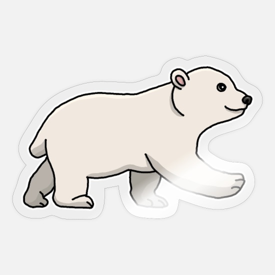 Oso polar, bebé, joven, lindo, animal, dibujo.' Pegatina | Spreadshirt