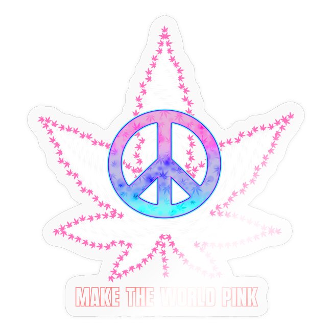 Pink Kannabis Marijuana Ganja Peace Geschenk Idee