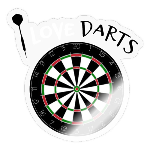 I love Darts - Sticker
