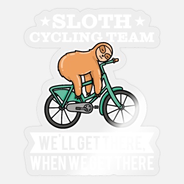 Sloth bike ride Team BMX Funny Gift' Sticker | Spreadshirt
