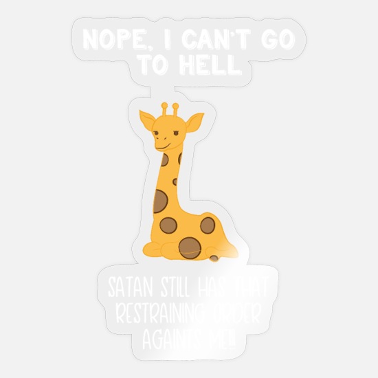 Giraffe - giraffes - hell - spell - devil' Sticker | Spreadshirt