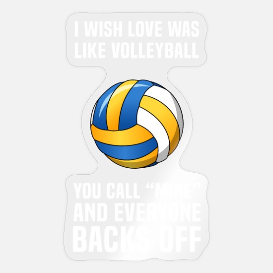Bergbeklimmer lichten Mauve Volleybal volleybal team volleybal spelers' Sticker | Spreadshirt