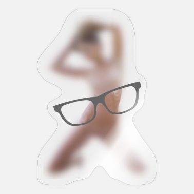 Blind tillid blyant Akademi Kvinde nøgen foran briller' Kontrastmaske, indstillelig (large) |  Spreadshirt