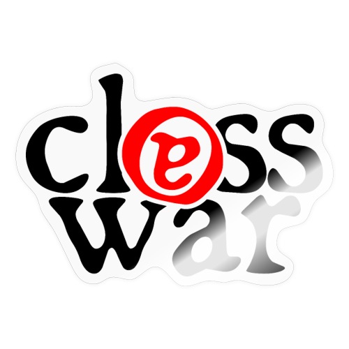 class war black print - Klistermärke