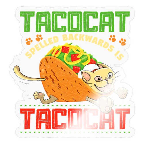 Tacocat rückwärts geschrieben ist TacocaT - Sticker