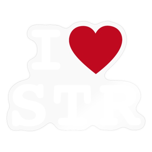 Sautrogrennen I love STR Herz Paddel Team Geschenk - Sticker