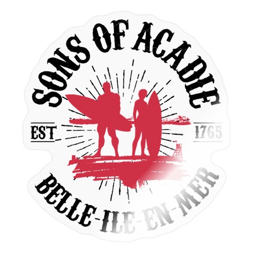 SONS OF ACADIE SURFEURS ROUGE - Autocollant