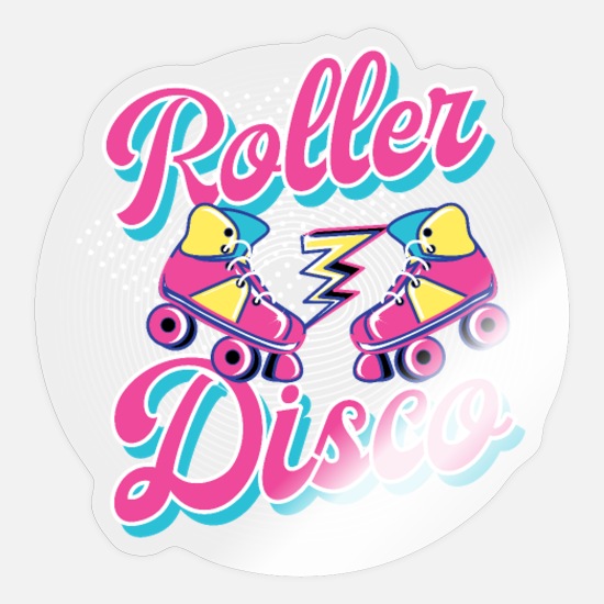 grootmoeder George Eliot Gepland Roller Disco Skate Rolschaatsen Jaren '80 Retro' Sticker | Spreadshirt