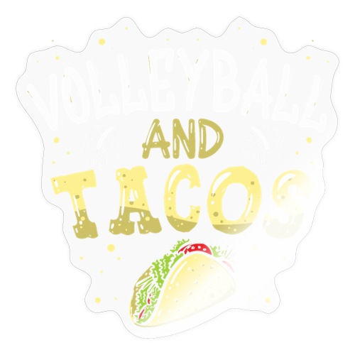 Volleyball and Tacos lustiges vintage Taco - Sticker