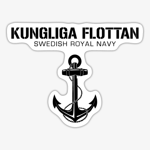Kungliga Flottan - Swedish Royal Navy - ankare - Klistermärke