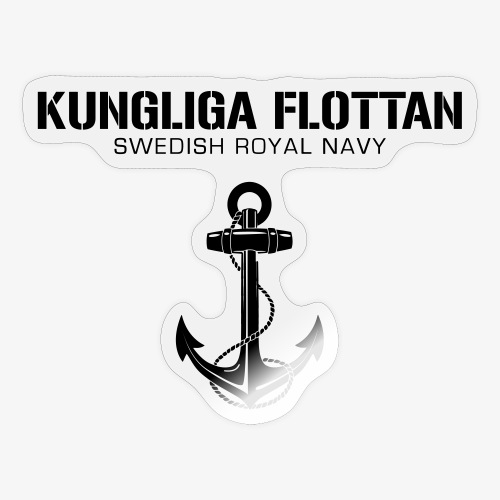Kungliga Flottan - Swedish Royal Navy - ankare - Klistermärke