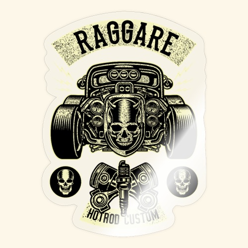Raggare Hot Rod Custom Car Skull Dragster Vintage - Sticker