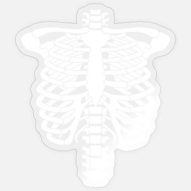 White Halloween skeleton' Sticker | Spreadshirt