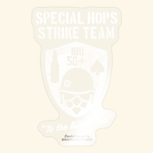 Craft Beer Fan Special Hops Strike Team Distressed - Sticker