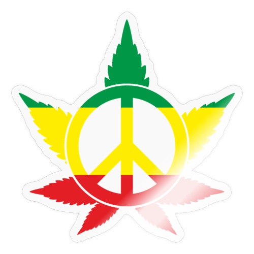 Peace färbig - Sticker