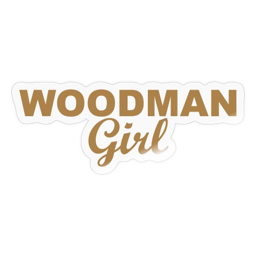 WOODMAN Girl, gold - Sticker