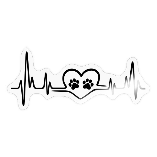 heartbeat animalpaw - Sticker