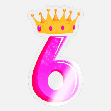 6-Jarig Meisje 6 Verjaardag 6-Jarige Prinses' Sticker | Spreadshirt