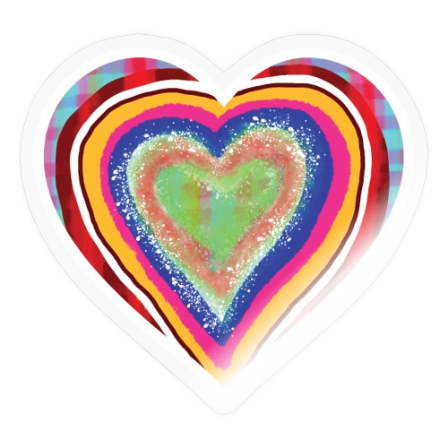 A heart in hearts is pure love on many levels - Sticker