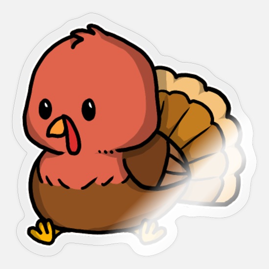 Cute Baby Turkey Animal Thanksgiving Gift Idea' Sticker | Spreadshirt