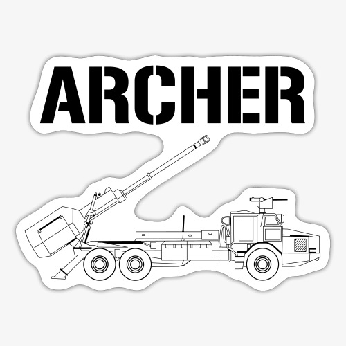 Artillerisystem ARCHER 15,5 cm - Klistermärke