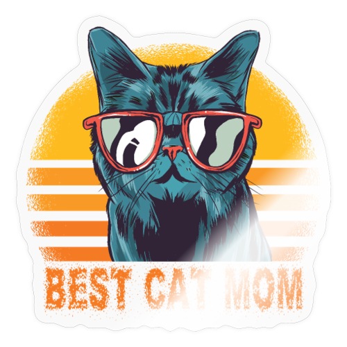 Lustiges Katzenliebhaber Geschenk Best Cat Mom - Sticker