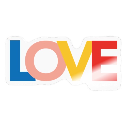 Love ... made4families (weisse Schrift) - Sticker