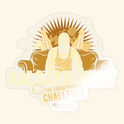 Kalsarikännit Couch Potato Challenge - Sticker