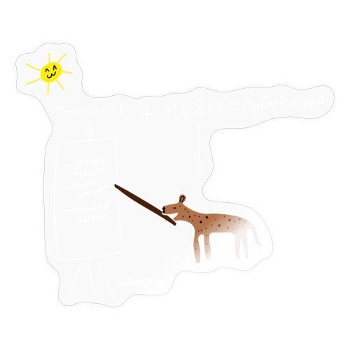 Hyänekonzept weiß - Sticker