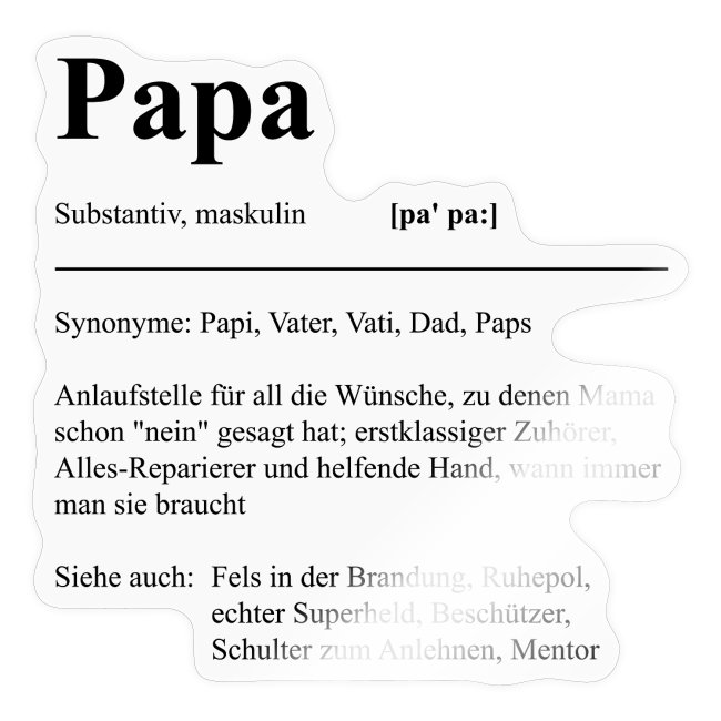 Lustiger Spruch Vatertag Papa Geschenk