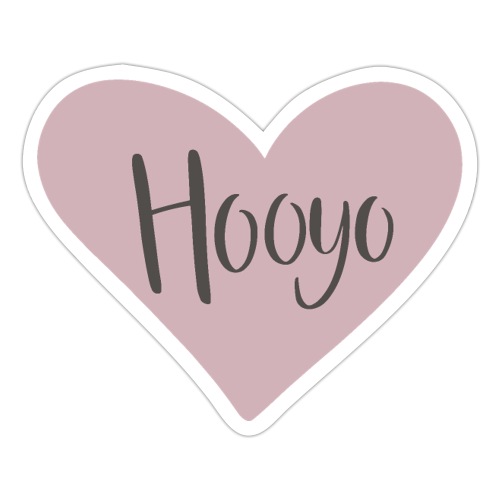 Hooyo - hjärta - Klistermärke