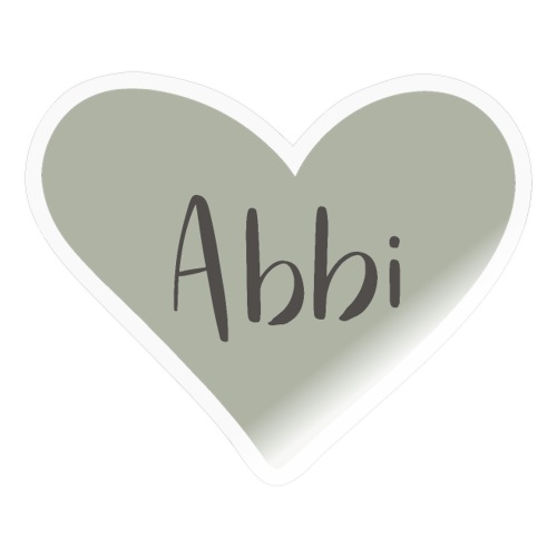 Abbi - hjärta - Klistermärke