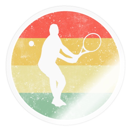 Tennis Tennisspieler Retro - Sticker