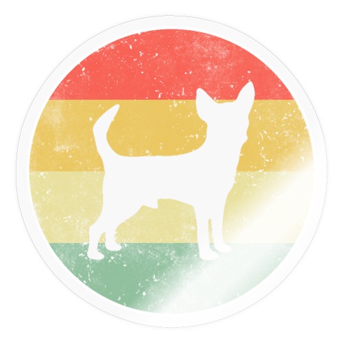 Chihuahua Hund Retro - Sticker