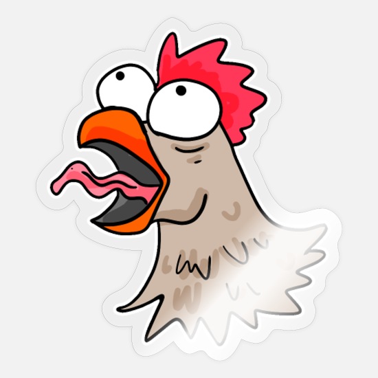 Chicken head chicken' Sticker | Spreadshirt