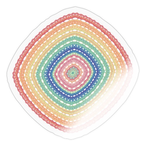 Glücksquadrat in sommerlichen Farben - Sticker