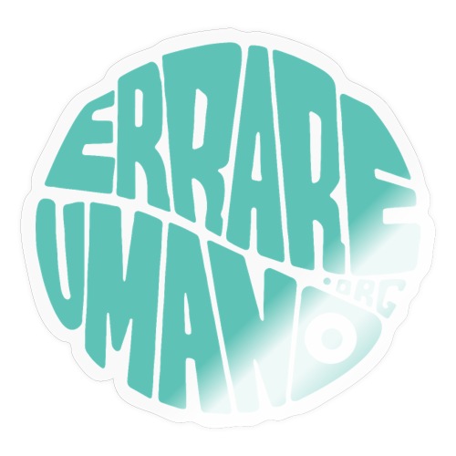 ErrareUmano retro style (aquamarine) - Adesivo