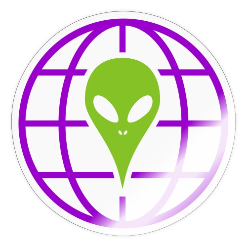 Planet Earth Alien - Sticker