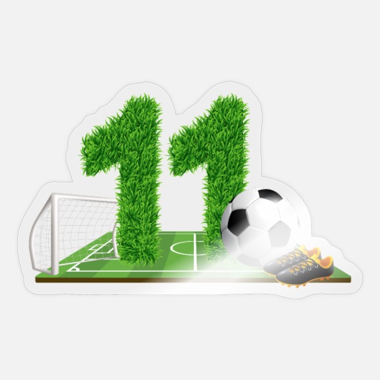 11E Verjaardag 11 Jaar Voetballer' Sticker | Spreadshirt